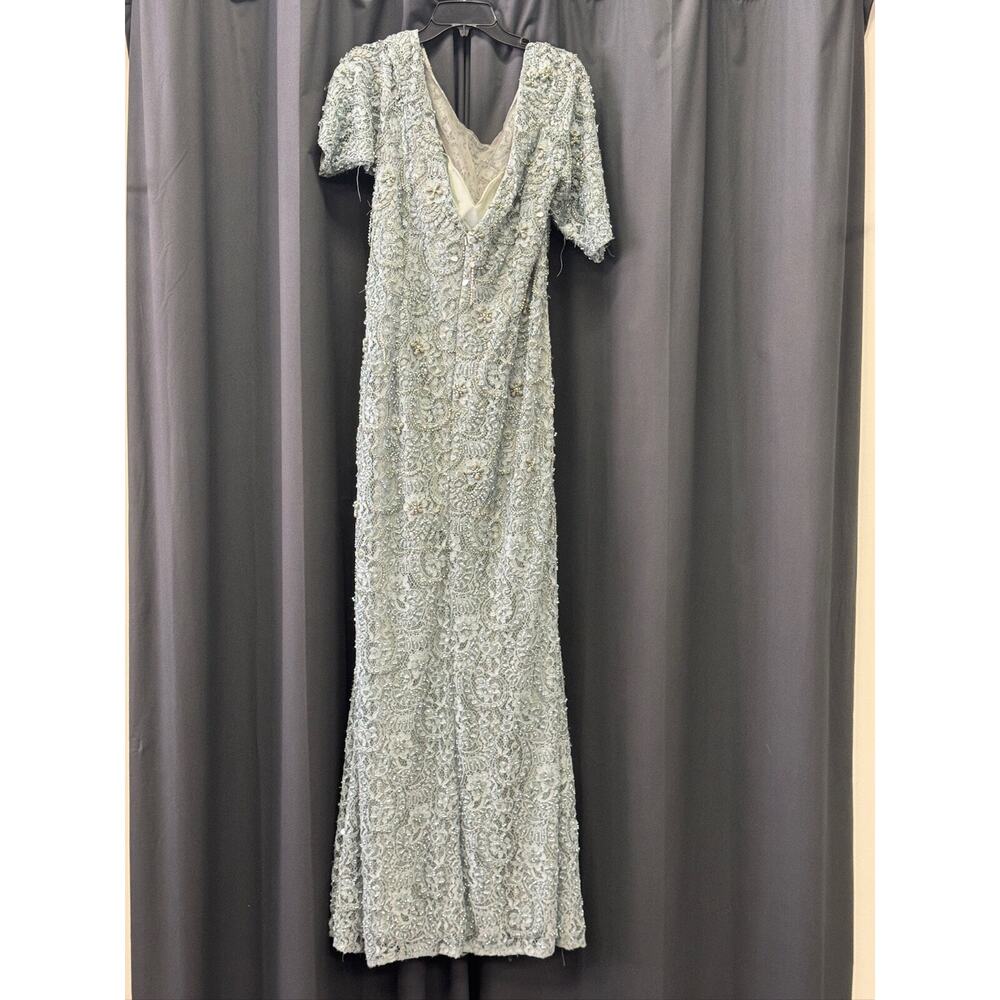 Ivonne D Exclusively for Mon Cheri 118D06 Dress Sz. 16W SAMPLE Sea Foam - Picture 7 of 8